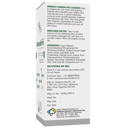 Fixderma Mandefix Foaming Face Cleanser
