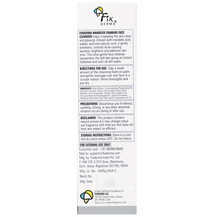 Fixderma Mandefix Foaming Face Cleanser