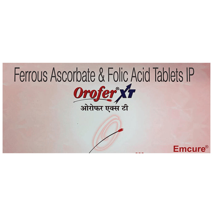 Orofer XT Tablet with Ferrous Ascorbate & Folic Acid | For Mineral Support - Classic Derma