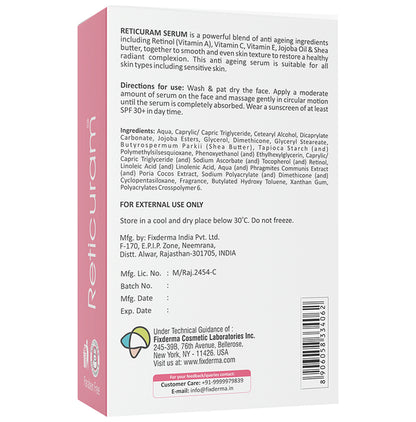 Fixderma Reticuram Retinol Serum | Reduces Fine Lines & Wrinkles