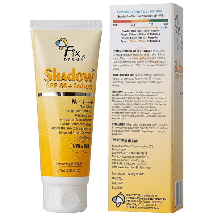 Fixderma Shadow Sunscreen Lotion SPF 80+