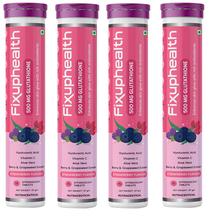 Fixuphealth Glutathione 500mg Effervescent Tablet (15 Each) Strawberry - Classic Derma