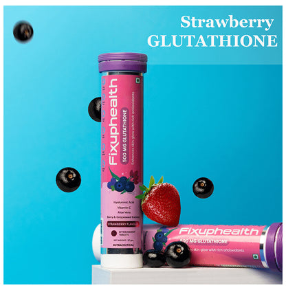 Fixuphealth Glutathione 500mg Effervescent Tablet (15 Each) Strawberry