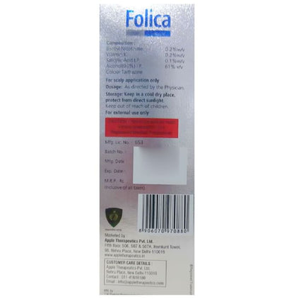 Folica Hair Tincture with Benzyl Nicotinate, Vitamin K & Salicylic Acid