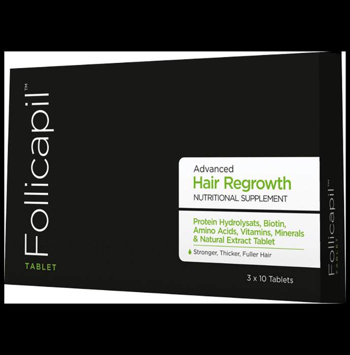 Follicapil Advance Hair Regrowth | With Protein, Biotin, Vitamins & Minerals | Tablet - Classic Derma