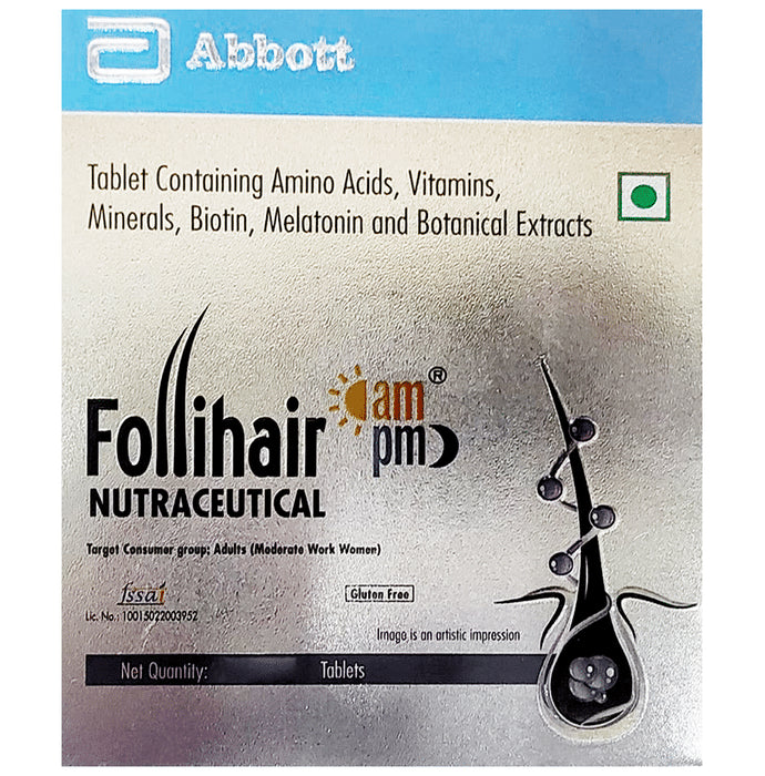 Follihair Follihair AM PM Tablet | Gluten-Free | Mineral Blend | Supports Hair Health - Classic Derma