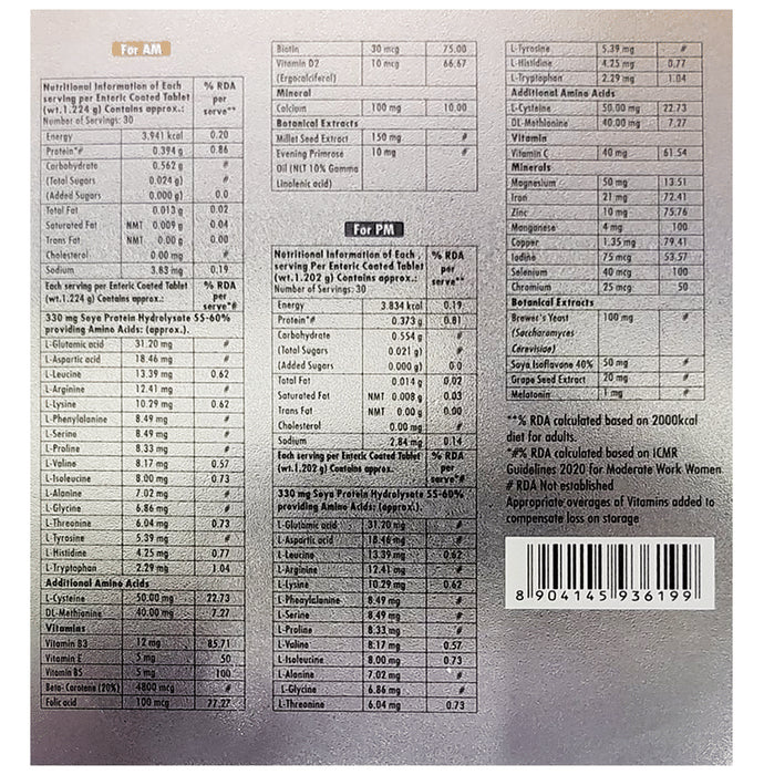 Follihair Follihair AM PM Tablet | Gluten Free | Mineral Blend | Supports Hair Health