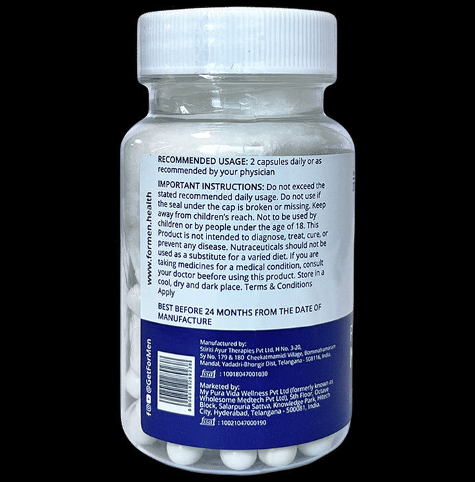 ForMen Perform+ | With Ashwagandha, Safed Musli, Vitamin D3 for Vitality & Strength | Capsule