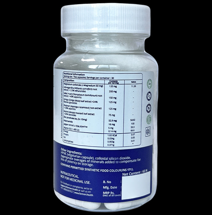 ForMen Perform+ | With Ashwagandha, Safed Musli, Vitamin D3 for Vitality & Strength | Capsule