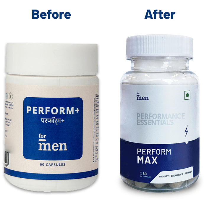 ForMen Perform+ | With Ashwagandha, Safed Musli, Vitamin D3 for Vitality & Strength | Capsule