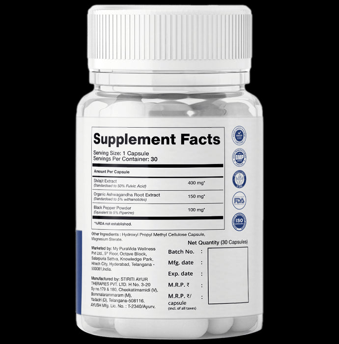 ForMen Shilajith + Ashwagandha Tablet Vitality, Strength, Endurance