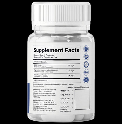 ForMen Shilajith + Ashwagandha Tablet Vitality, Strength, Endurance