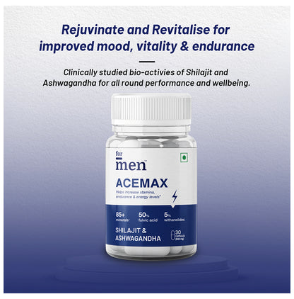 ForMen Shilajith + Ashwagandha Tablet Vitality, Strength, Endurance