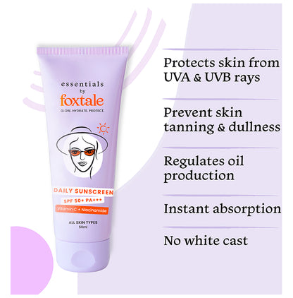 Foxtale SPF 50 Sunscreen with Vitamin C and Niacinamide