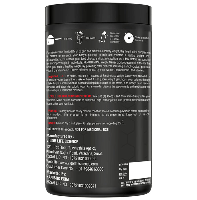 Re Nutri Mass Weight Gainer Powder