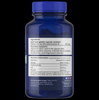 AIWO Vitamin K2-MK4 Menatetrenone-4 Capsule