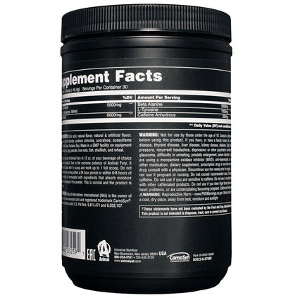 Fury Pre-Workout Formula Powder Watermelon