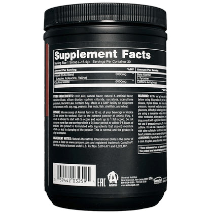 Fury Pre-Workout Formula Powder Watermelon