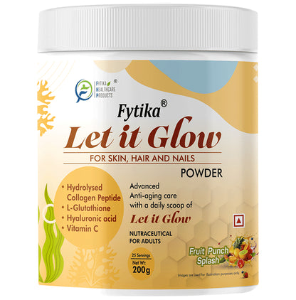 Fytika Let It Glow for Skin, Hair and Nails Powder Fruit Punch Splash - Classic Derma