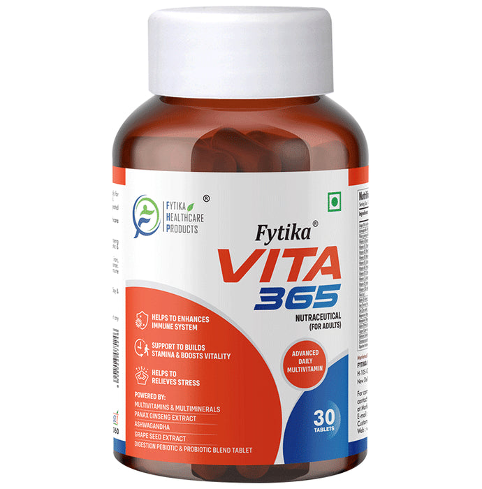 Fytika VITA 365 Daily Multivitamin for Immunity, Stamina & Fatigue Reduction | Tablet - Classic Derma
