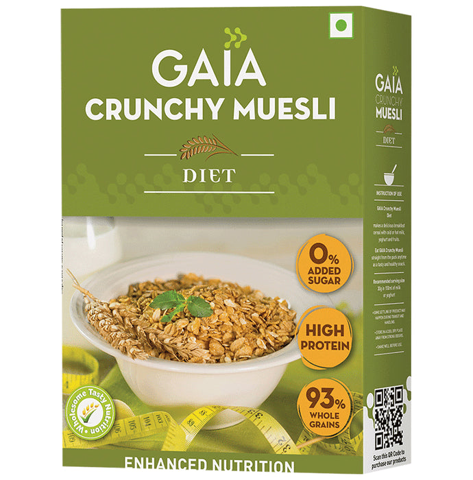 GAIA with Vitamins, Minerals, High Protein & Fibres for Nutrition | Crunchy Muesli Diet - Classic Derma