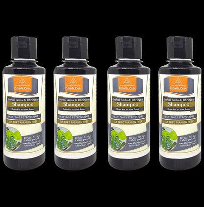 Khadi Pure Amla & Bhringraj Shampoo (210ml Each) SLS & Paraben Free - Classic Derma