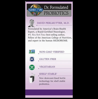 Garden of Life Dr. Formulated Probiotics Mood+ 16 Probiotic Strain Vegetarian Capsules Gluten Free