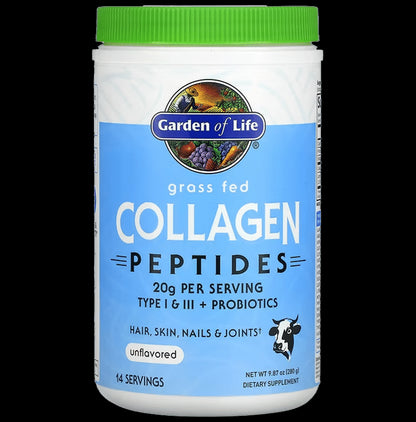 Garden of Life Gross Fed Collagen Peptides Type I & Type III + Probiotics - Classic Derma