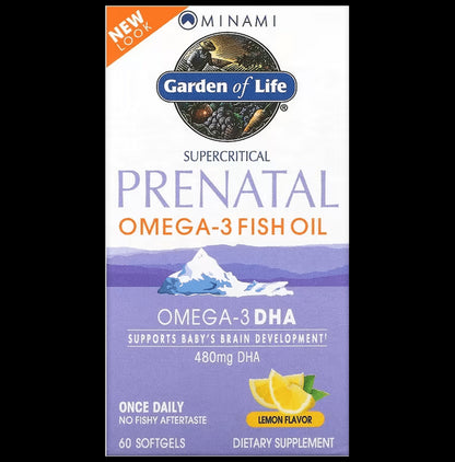 Garden of Life Supercritical Prenatal Omega-3 Fish Oil Sotgels - Classic Derma