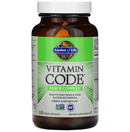Garden of Life Vitamin Code Raw B-Complex Vegan Capsule | For Energy & Metabolism