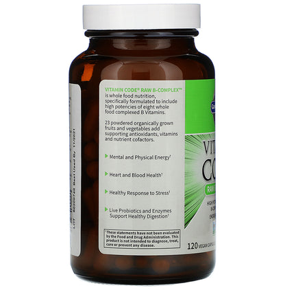 Garden of Life Vitamin Code Raw B-Complex Vegan Capsule | For Energy & Metabolism