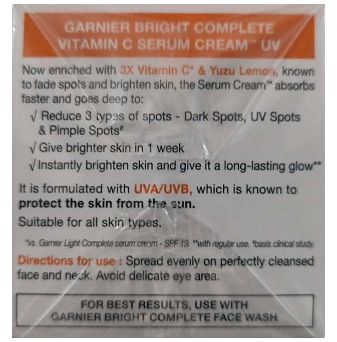 Garnier Bright Complete Vitamin C Serum Cream