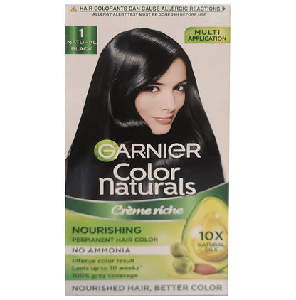 Garnier Color Naturals Creme Rich Hair Color Natural Black - Classic Derma