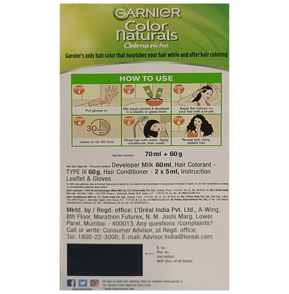 Garnier Color Naturals Creme Rich Hair Color Natural Black