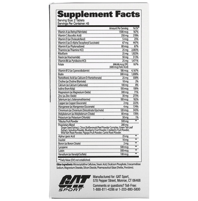 GAT Sport Mens Multi+Test Tablet