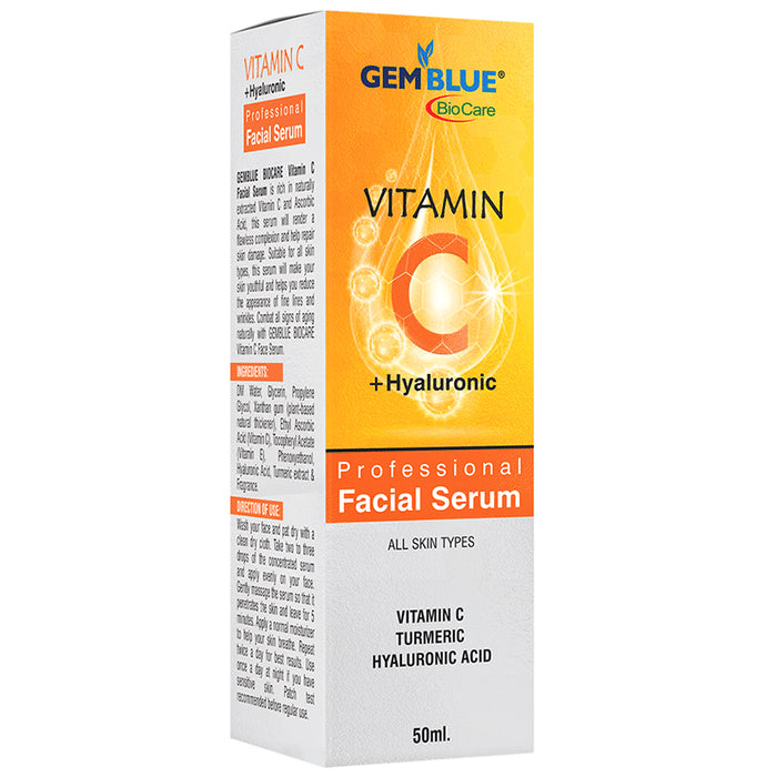 Gemblue Biocare Vitamin C + Hyaluronic Professional Facial Serum - Classic Derma
