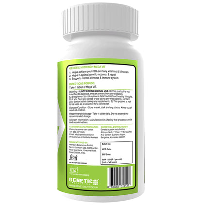 Genetic Nutrition Mega Vit Tablet