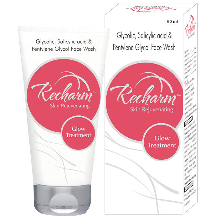 Recharm Skin Rejuvenating Glow Treatment Face Wash | With Glycolic Acid, Salicylic Acid & Pentylene Glycol - Classic Derma