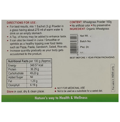 Girme's Wheatgrass Powder 3gm Sachet (30 Each)