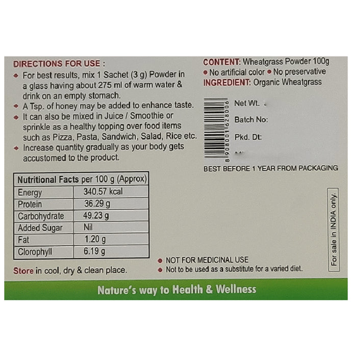 Girme's Wheatgrass Powder 3gm Sachet (30 Each)