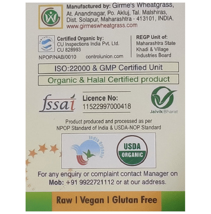 Girme's Wheatgrass Powder 3gm Sachet (30 Each)