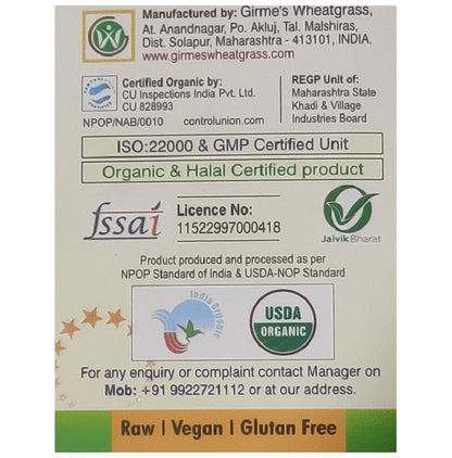 Girme's Wheatgrass Powder 3gm Sachet (30 Each)