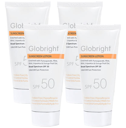 Globright Sunscreen Lotion SPF 50 (50ml Each) - Classic Derma