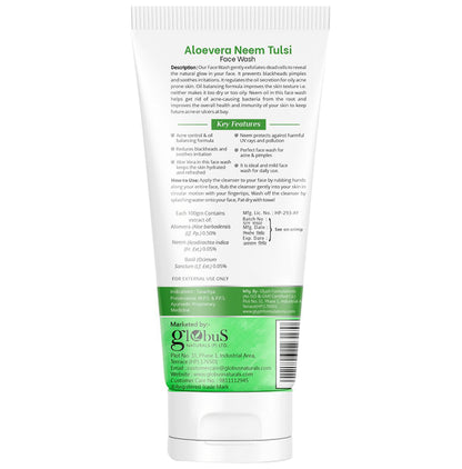 Globus Naturals Aloevera Neem Tulsi Face Wash (75gm Each)