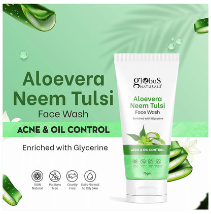 Globus Naturals Aloevera Neem Tulsi Face Wash (75gm Each)