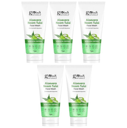 Globus Naturals Aloevera Neem Tulsi Face Wash (75gm Each) - Classic Derma