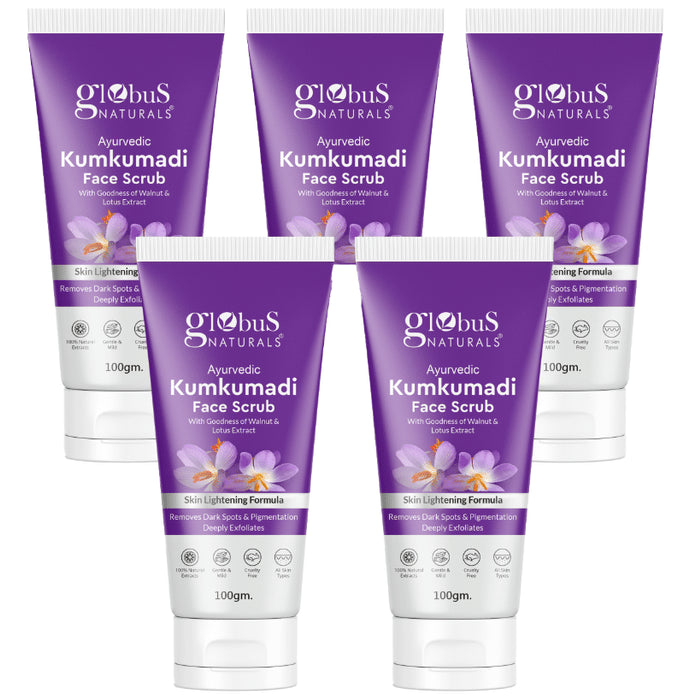 Globus Naturals Ayurvedic Kumkumadi Face Scrub (100gm Each) - Classic Derma