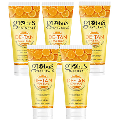 Globus Naturals De-Tan Face Pack(100gm Each) - Classic Derma