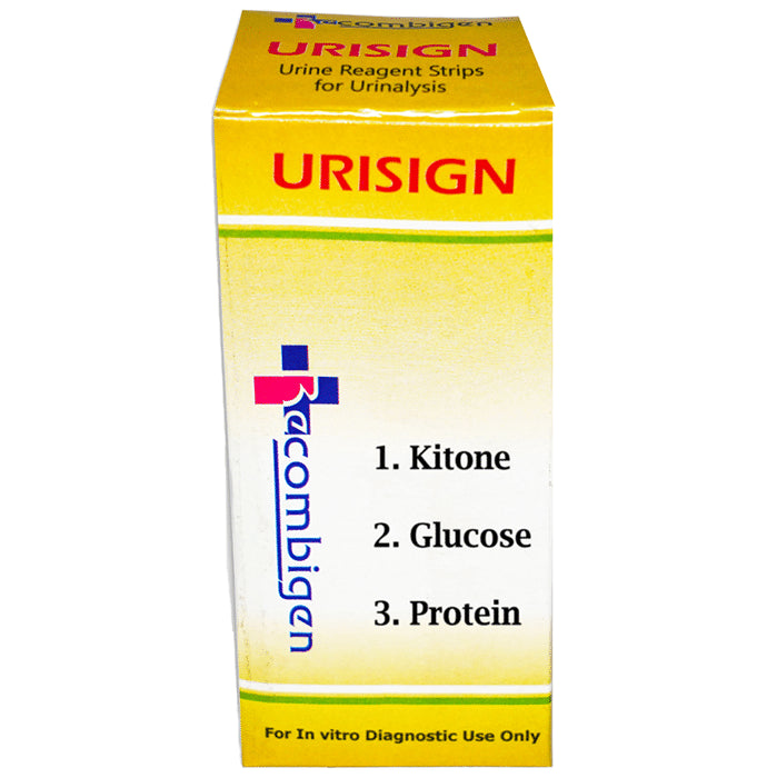 Recombigen Urisign 3 Parameter Reagent Strips for Urinalysis Urine Test (50 Each) - Classic Derma