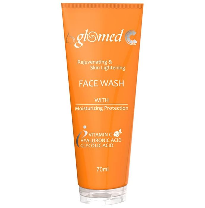 Glomed C Rejuvenating & Skin Lightening Face Wash | With Vitamin C, Hyaluronic Acid & Glycolic Acid